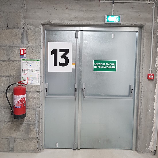 Numérotation porte de secours VSI